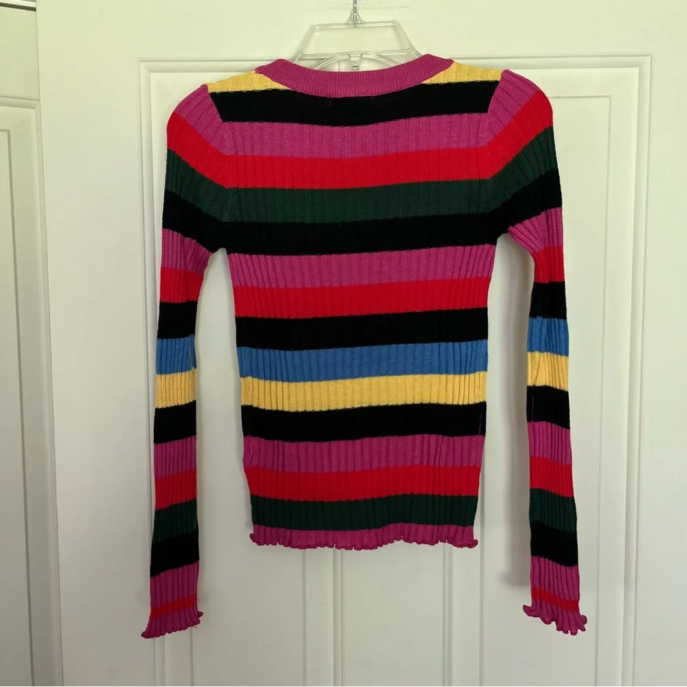 Kids Nordstrom Rainbow Stripe Sweater M